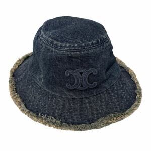 Celine Triomphe Bucket Hat in Union Wash Denim